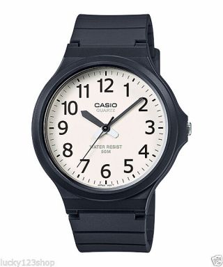 Mw - 240 - 7b White Casio Watches Unisex Water Resist Analog Resin Band Brand -