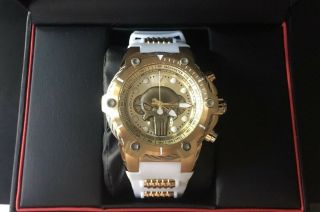 Invicta Marvel Limited Edition The Punisher Gold Watch In Case Men 