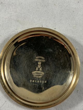 Antique Seth Thomas Pocket Watch Running Lever Set Railroad Gold Filled RUNNING 10