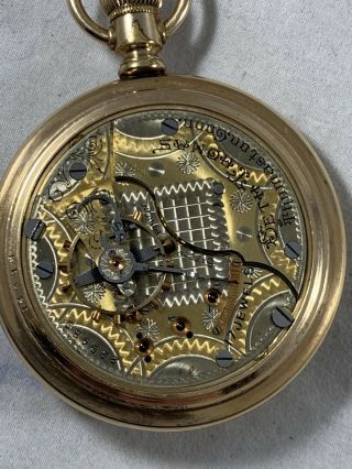 Antique Seth Thomas Pocket Watch Running Lever Set Railroad Gold Filled RUNNING 8
