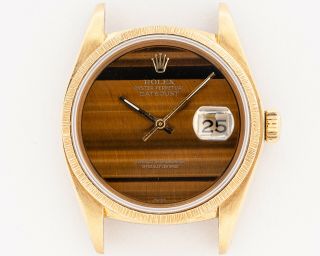 1979 Rolex 18k Yellow Gold Ref.  16078 Datejust W/ Rare Tiger 