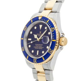 Rolex Submariner Auto Steel Yellow Gold Mens Oyster Bracelet Watch Date 16613 3