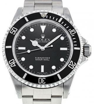 Rolex Submariner No Date Steel Black Dial/bezel Mens Automatic Watch 14060m