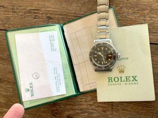 ROLEX SUBMARINER 5513 VINTAGE WATCH 100 RIVET BRACELET BOX PAPERS 1968 12