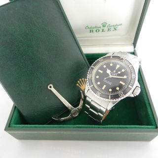 Rolex Submariner 5513 Vintage Watch 100 Rivet Bracelet Box Papers 1968