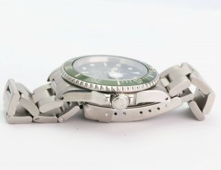 Rolex Men ' s Watch 40mm Submariner 16610 Stainless Steel Green Dial & Insert 10
