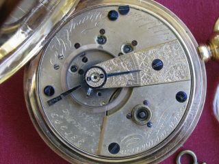 Waltham Appleton Tracy 15j 18s Key Wind 18k Gold Hunting Case Pocket watch 10