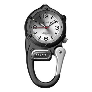 Dakota Watch Company Mini Clip Microlight Watch Black/silver Water Resistant Led