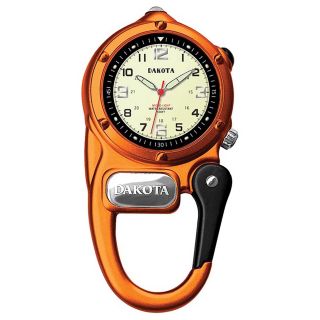 Dakota Watch Company Mini Clip Microlight Watch Orange Water Resistant Led Light