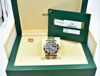 Men ' s Two - Tone Rolex GMT Master II Wristwatch Ref 116713LN Circa 2017 B&P 2