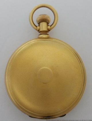 Rare 18k Gold 139g 21j 1872 Hunter Waltham Pocket Watch Caldwell Capt Bispham