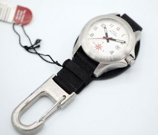 Swiss Military 7203 - X Compass Stainless Steel 41mm Case Suede Key Chain Watch