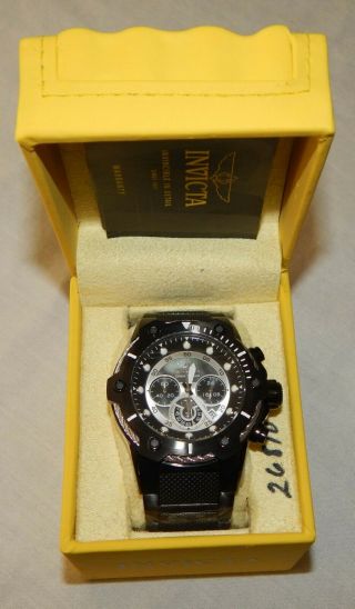 Invicta Bolt 51.  5mm Chronograph Mop Dial Black Stainless Men 