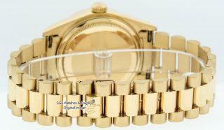 Rolex Men ' s Day - Date 18038 18K Yellow Gold MOP Dial Diamond & Sapphire Bezel 6