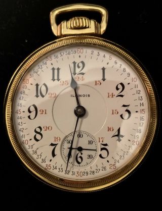 Illinois Bunn Special Pocket Watch 23j,  18sz,  Montgomery Dial,  Watch