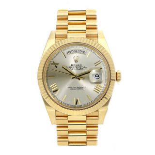 Rolex Day - Date 40 Diagonal Motif Dial Yellow Gold Automatic Mens Watch 228238
