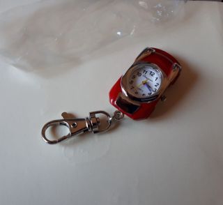 Red Car Watch Keyring Present With Battery