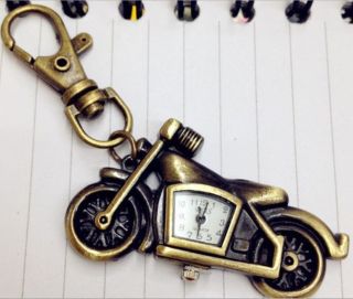 Metal Motorcycle Bike Key Ring Keyrings Holder Pocket Watch Novelty Gift Him
