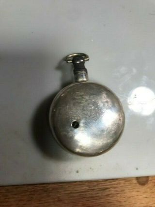 RARE Antique Silver English VERGE FUSEE Pocket Watch Late 1700s 4