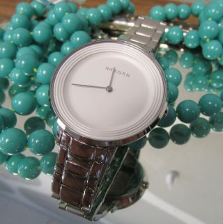 Skagen Ditte Stainless Steel Womens Skw2329 White Quartz Wrist Watch