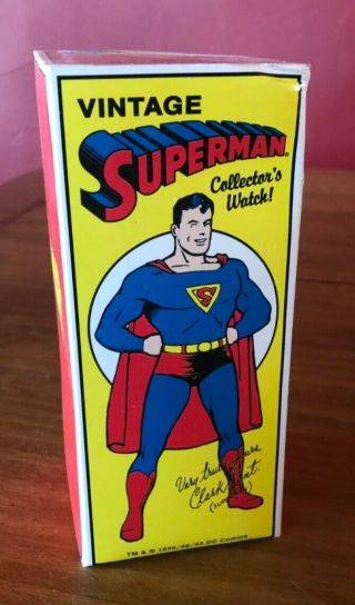 Fossil Special Edition Vintage SUPERMAN Collectors Watch LI - 1031 BLACK 6