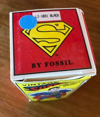 Fossil Special Edition Vintage SUPERMAN Collectors Watch LI - 1031 BLACK 8