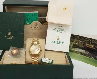 Mens Rolex President Day Date 18k Gold 118238 Watch Box Papers Tags