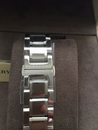 Burberry Women ' s BU9100 Large Check Stainless Steel Bracelet Watch 5