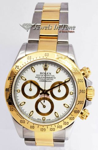 Rolex Daytona Chronograph 18k Yellow Gold & Steel Mens Watch F 116523 2