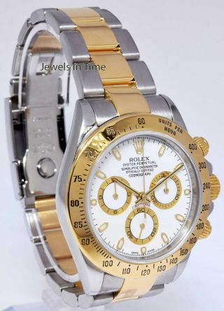 Rolex Daytona Chronograph 18k Yellow Gold & Steel Mens Watch F 116523 4