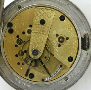 1864 Waltham 18s Keywind Pocket Watch CIVIL WAR Coin Silver RUNS 9