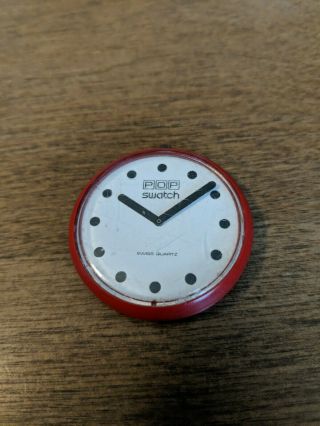 Vintage Rare Pop Swatch Popswatch Red 90s Watch Face Swiss Watch