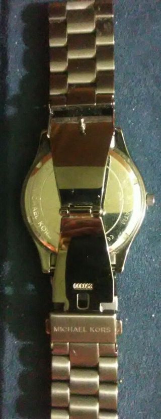 Michael Kors Slim Runway Gunmetal & Rose Stainless Steel Watch 44mm MK8576 4