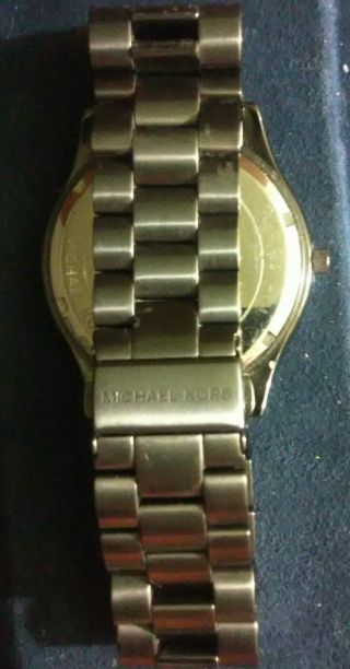 Michael Kors Slim Runway Gunmetal & Rose Stainless Steel Watch 44mm MK8576 6