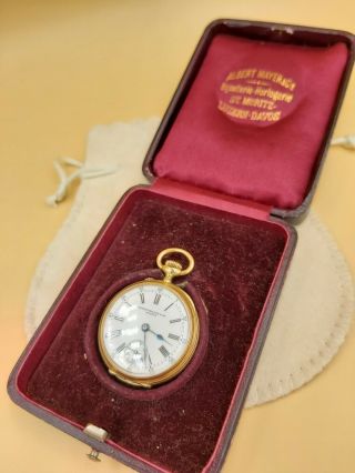 18k gold Patek Philippe Pocket Watch and Certificat 10