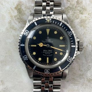 Vintage Tudor (by Rolex) Submariner Wristwatch Ref.  7928 Gilt Chapter Ring Rare