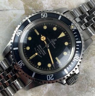 Vintage Tudor (by Rolex) Submariner Wristwatch Ref.  7928 Gilt Chapter Ring RARE 2