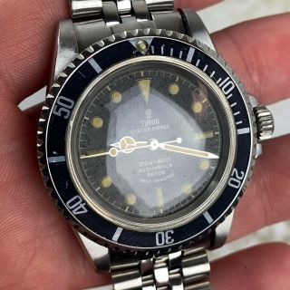 Vintage Tudor (by Rolex) Submariner Wristwatch Ref.  7928 Gilt Chapter Ring RARE 4