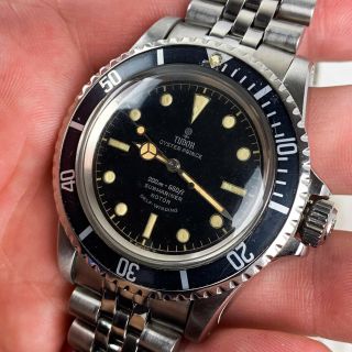 Vintage Tudor (by Rolex) Submariner Wristwatch Ref.  7928 Gilt Chapter Ring RARE 5