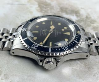 Vintage Tudor (by Rolex) Submariner Wristwatch Ref.  7928 Gilt Chapter Ring RARE 6