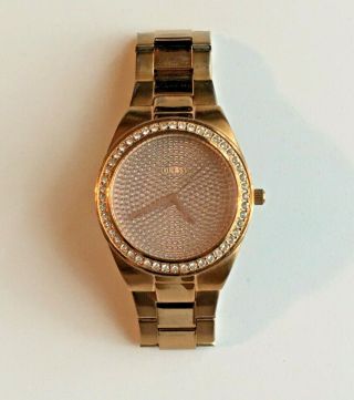 Guess Sporty Radiance (u11663l1) Rose Gold - Tone W/ Crystal Dial Women 