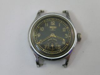 Vintage Meda Military Watch Gilt Dial 1930 