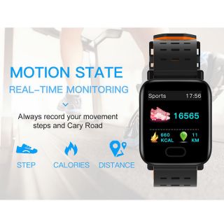 A6 Waterproof Smart Watch Heart Rate Monitor Bracelet Wristband for iOS Android 5