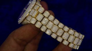 Rolex President 36mm Gold Watch 2800 Diamonds Honeycomb Style Flower Setting 5