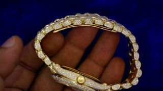 Rolex President 36mm Gold Watch 2800 Diamonds Honeycomb Style Flower Setting 9