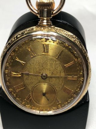 Elgin Convertible Grade 50 Pocket Watch In 18k Of Case - - About $1650 Gold @ $1500