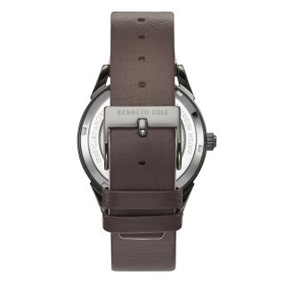 Kenneth Cole Men ' s Quartz Gunmetal Stainless Steel & Leather Watch KC50563002 3