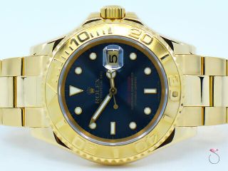 Rolex Yacht - Master 16628 B 18k Yellow Gold 40mm Mens Watch,  Blue Dial Year 1999