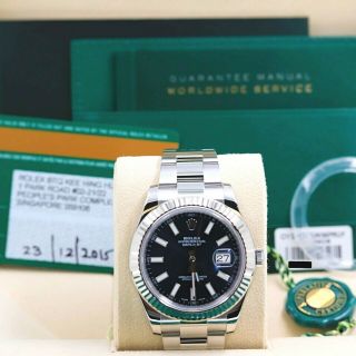 Rolex Datejust II 116334 Blue Dial 18K & Stainless Steel Box Papers 2015 3
