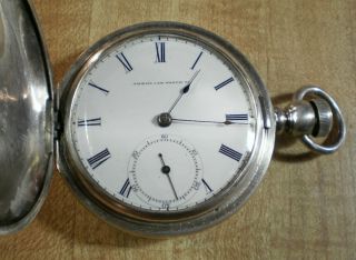 Large 1864 18s Waltham Civil War Ps Bartlett Solid Silver Hunter Pocket Watch